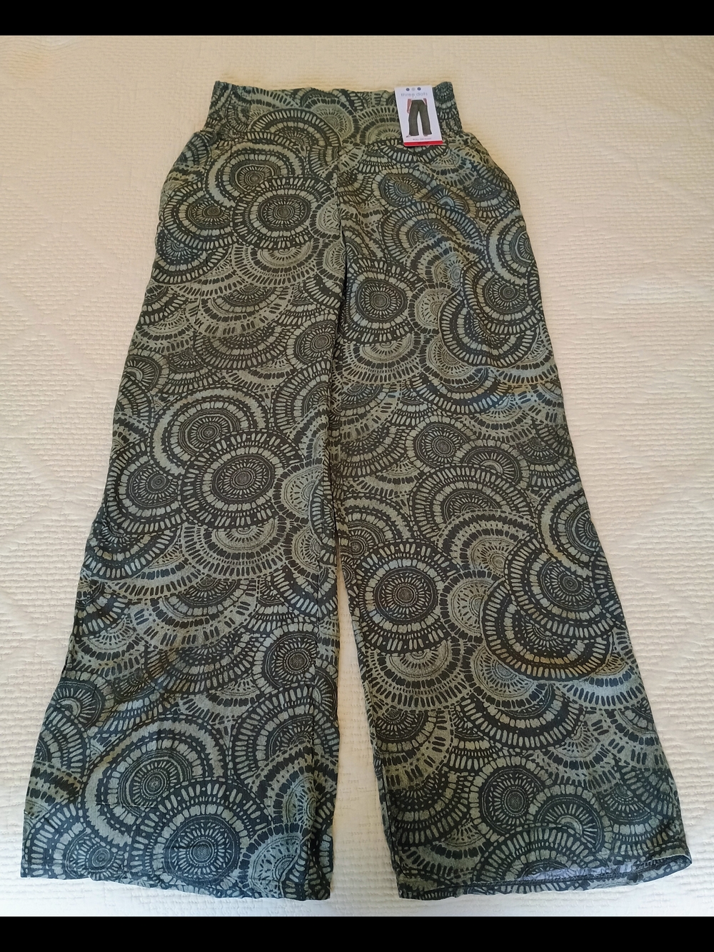three dots Olive Pull-On Wide Leg Pants - Picture 2 of 9